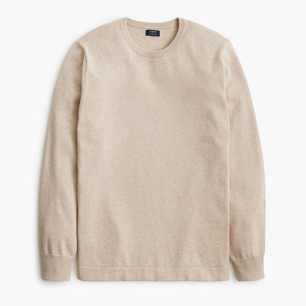 J. Crew Factory 100% cotton oatmeal tan sweater tee, size S